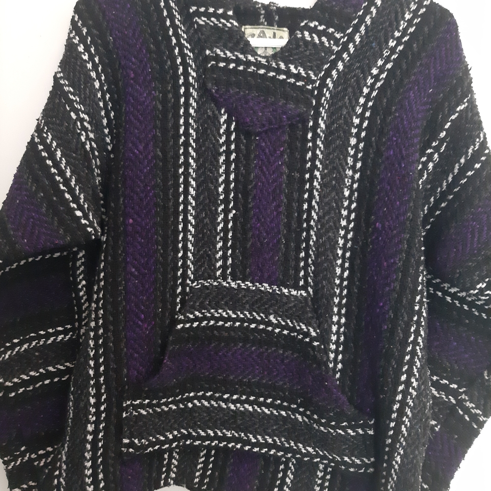 Stylish Black and Purple Men's Hoodie